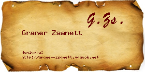 Graner Zsanett névjegykártya